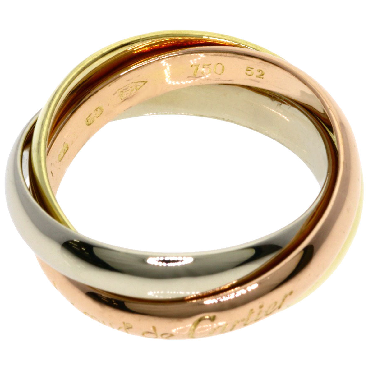 CARTIER Trinity#52 Ring K18 Yellow Gold 18K Pink GoldLadies [Used]