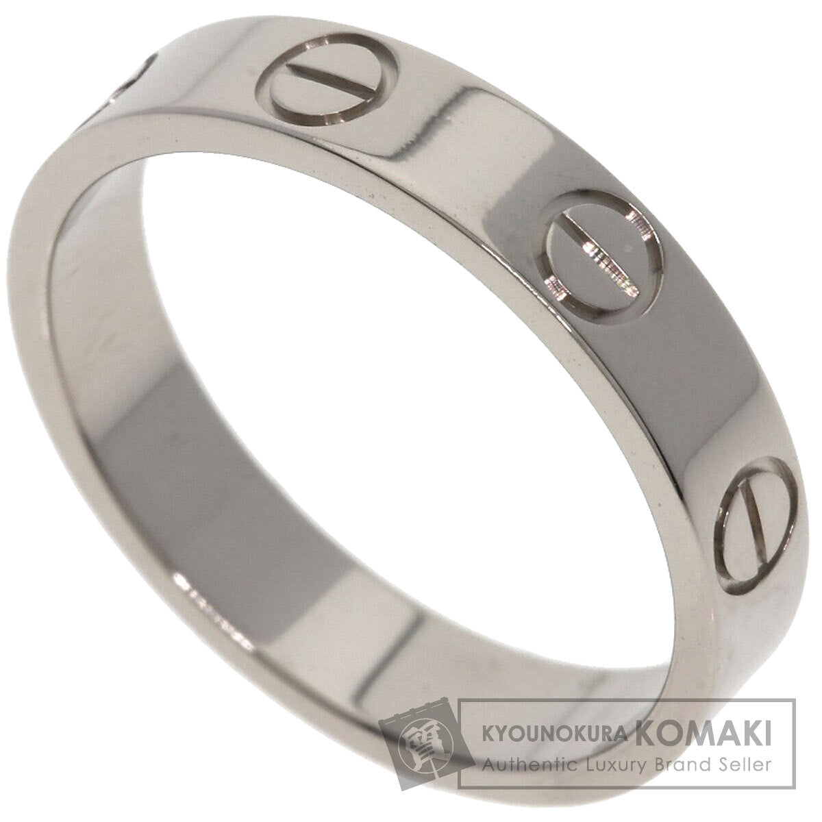 CARTIER Mini love ring #49 Ring K18 White Gold Ladies [Used]