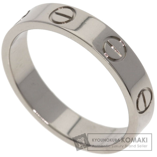 CARTIER Mini love ring #49 Ring K18 White Gold Ladies [Used]