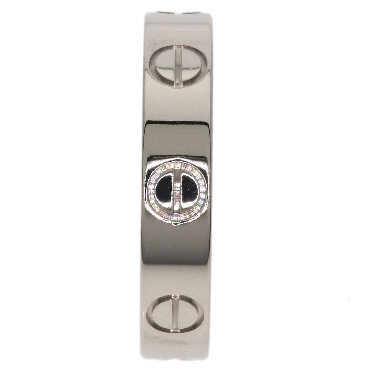 CARTIER Mini love ring #49 Ring K18 White Gold Ladies [Used]