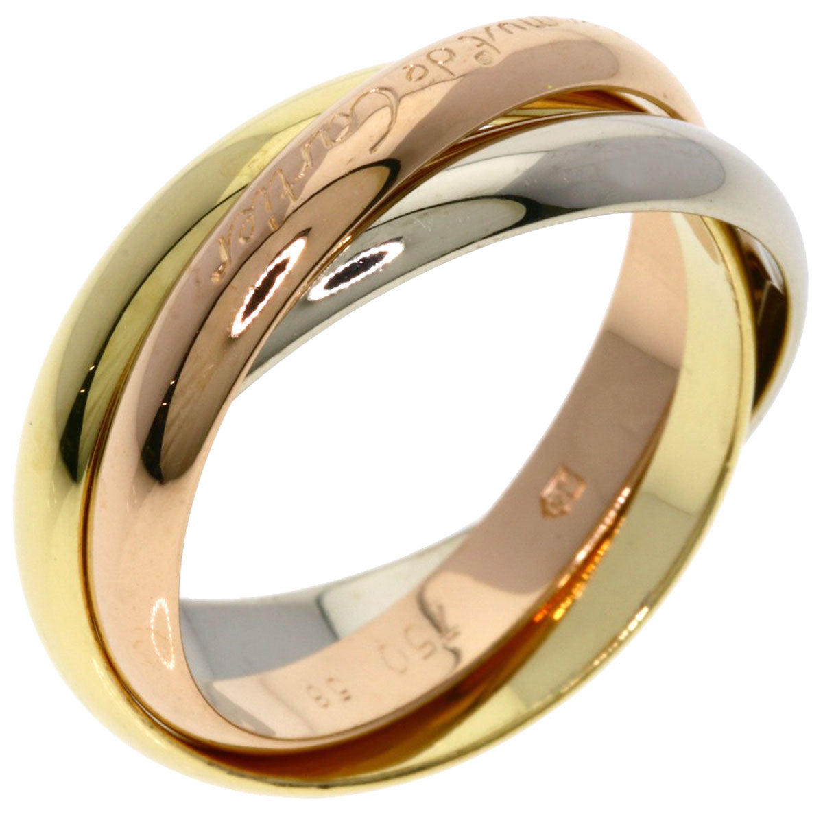 CARTIER Trinity #58 Ring K18 Yellow Gold 18K Pink GoldLadies [Used]