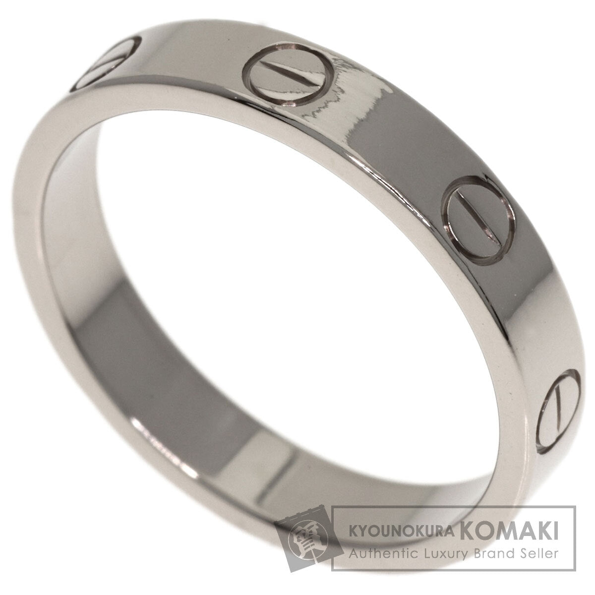CARTIER Mini love ring #53 Ring K18 White Gold Ladies [Used]