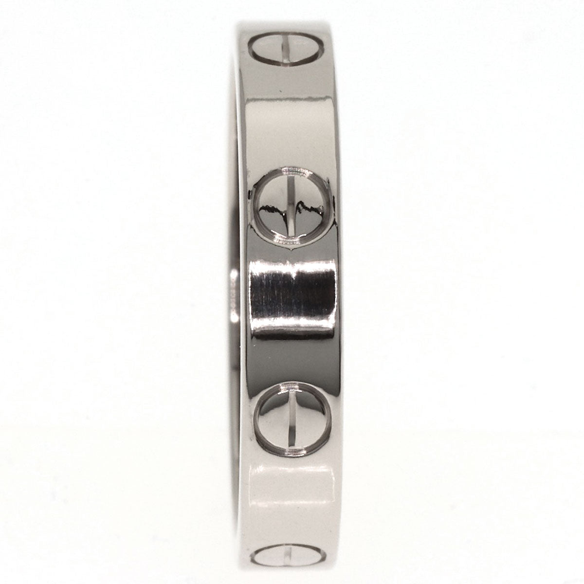 CARTIER Mini love ring #53 Ring K18 White Gold Ladies [Used]