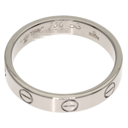 CARTIER Mini love ring #53 Ring K18 White Gold Ladies [Used]