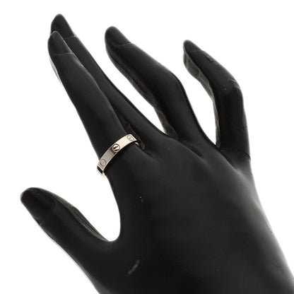 CARTIER Mini love ring #53 Ring K18 White Gold Ladies [Used]