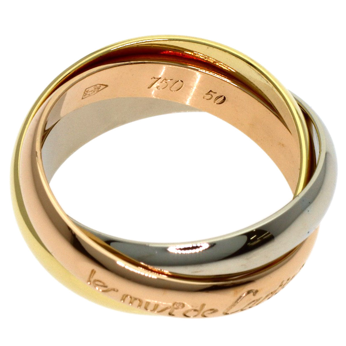 CARTIER Trinity #50 Ring K18 Yellow Gold K18 White GoldLadies [Used]