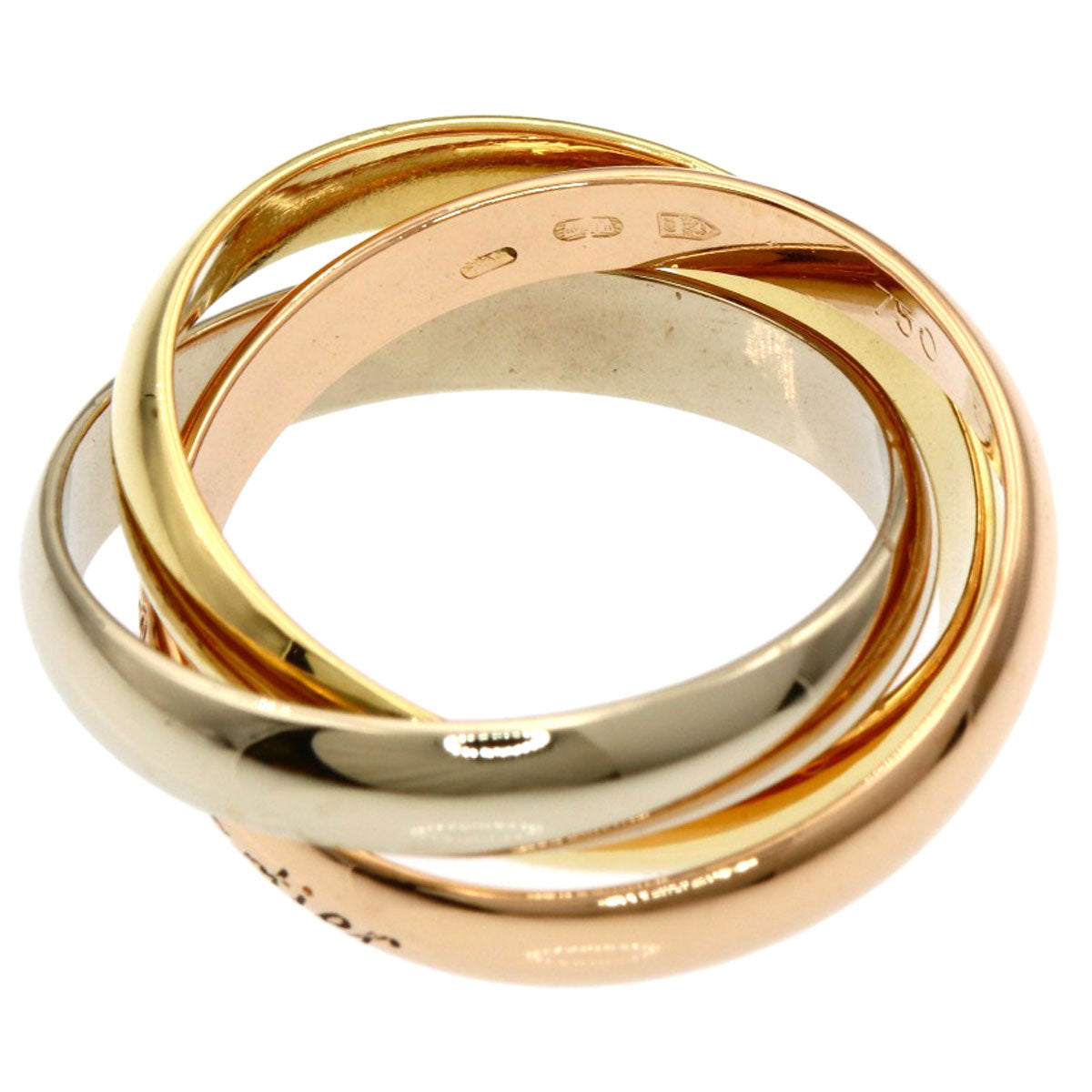 CARTIER Trinity #51 Ring K18 Yellow Gold 18K Pink GoldLadies [Used]
