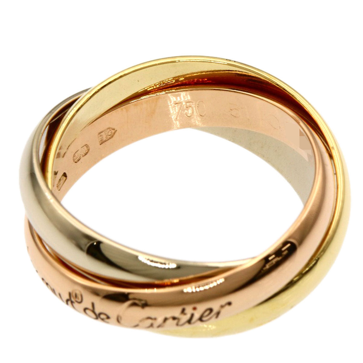 CARTIER Trinity #51 Ring K18 Yellow Gold 18K Pink GoldLadies [Used]