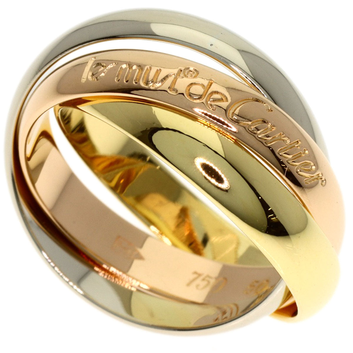 CARTIER Trinity #50 Ring K18 Yellow Gold 18K Pink GoldLadies [Used]