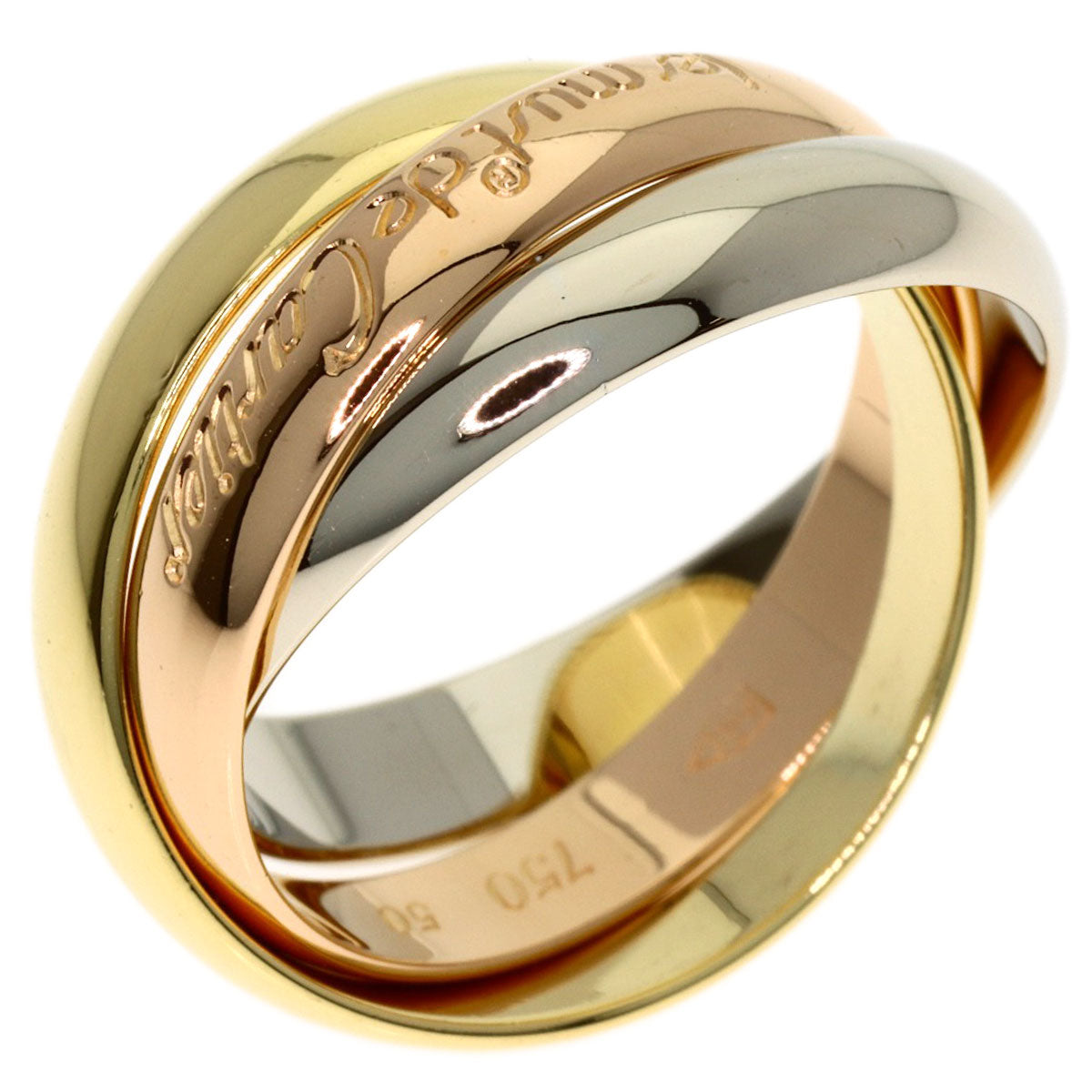 CARTIER Trinity #50 Ring K18 Yellow Gold 18K Pink GoldLadies [Used]