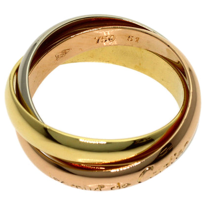 CARTIER Trinity #51 Ring K18 Yellow Gold K18 White GoldLadies [Used]