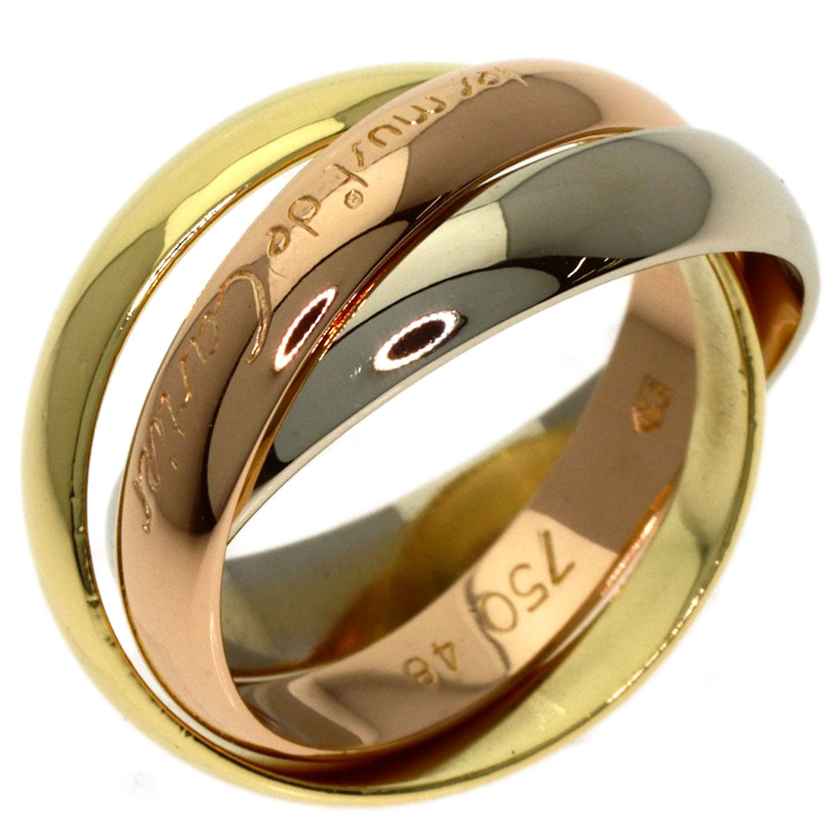 CARTIER Trinity #48 Ring K18 Yellow Gold K18 White GoldLadies [Used]