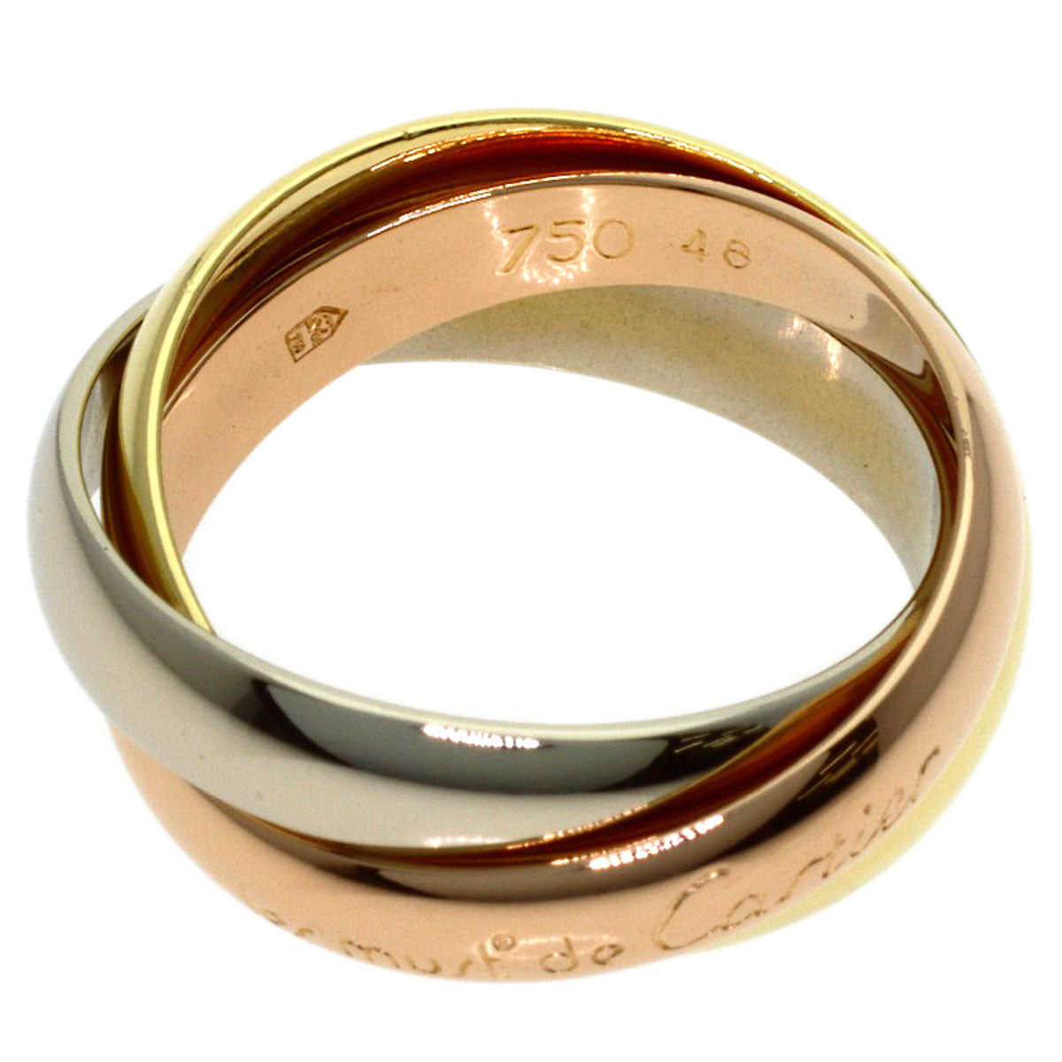 CARTIER Trinity #48 Ring K18 Yellow Gold K18 White GoldLadies [Used]