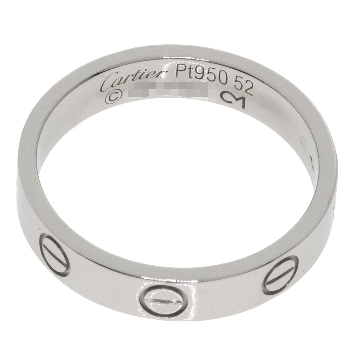 CARTIER Mini love ring # 52 Ring Platinum PT950 Ladies [Used]