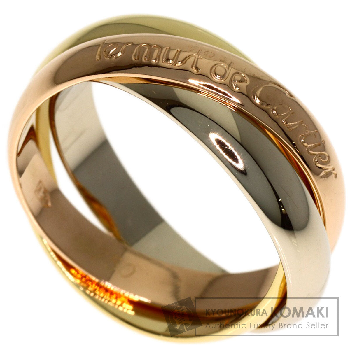 CARTIER Trinity Ring K18 Yellow Gold K18 White GoldLadies [Used]