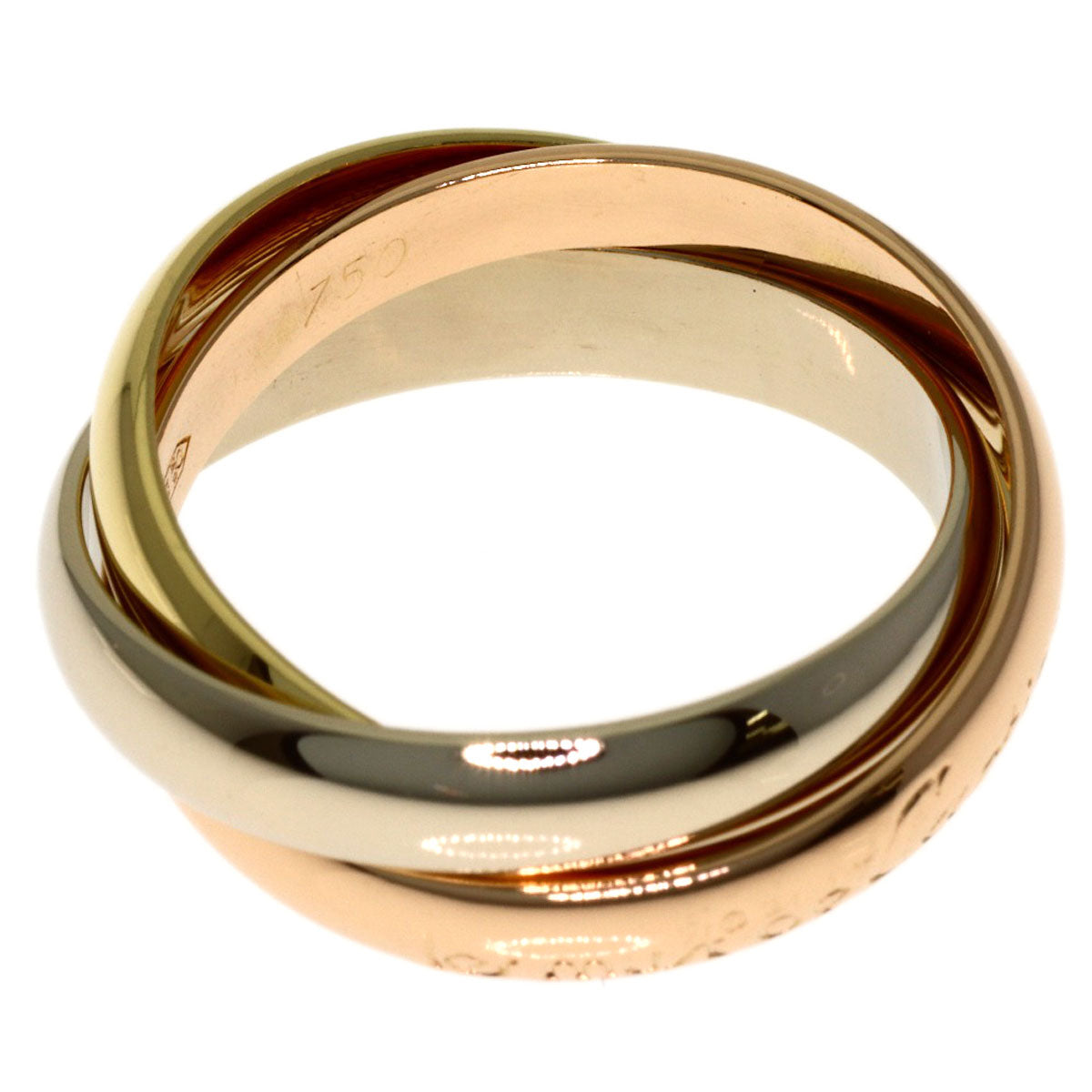 CARTIER Trinity Ring K18 Yellow Gold K18 White GoldLadies [Used]