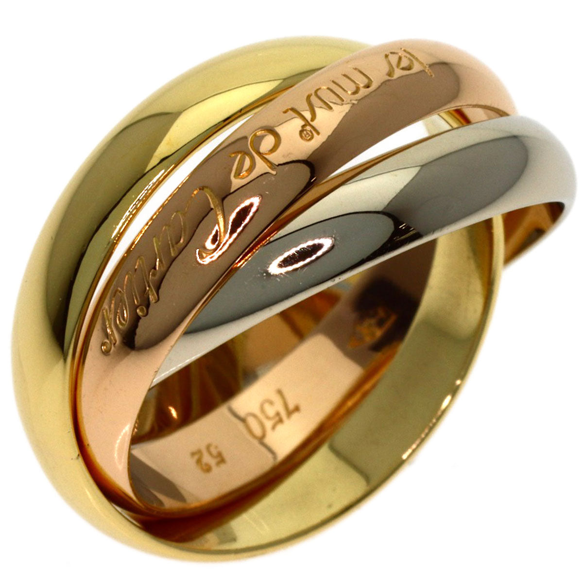 CARTIER Trinity #52 Ring K18 Yellow Gold K18 White GoldLadies [Used]