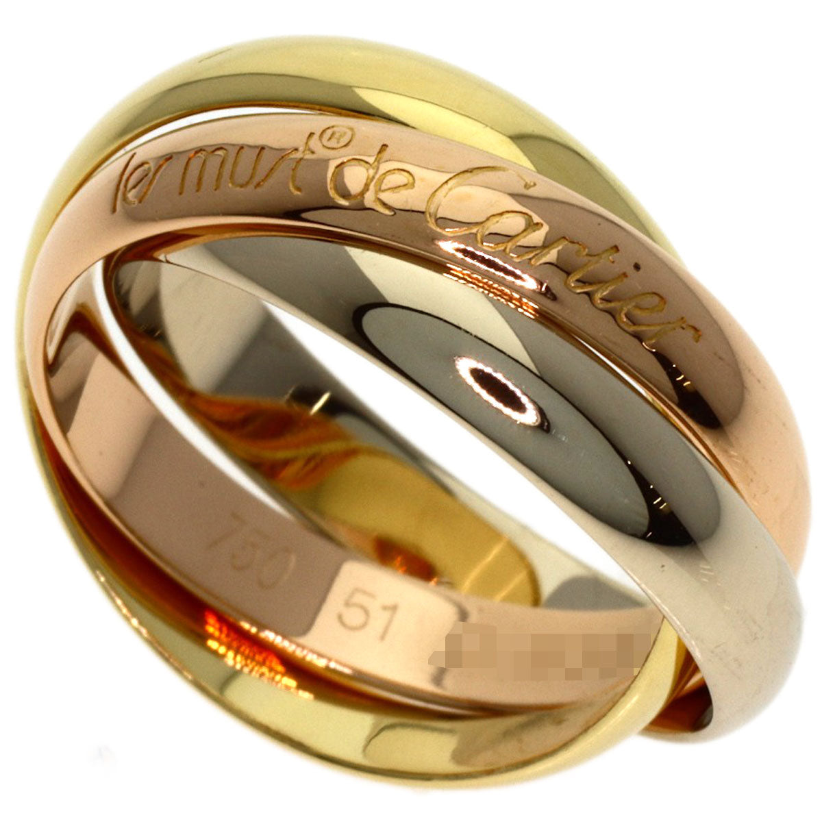 CARTIER Trinity #51 Ring K18 Yellow Gold K18 White GoldLadies [Used]