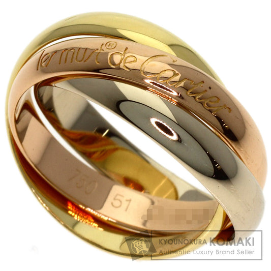 CARTIER Trinity #51 Ring K18 Yellow Gold K18 White GoldLadies [Used]