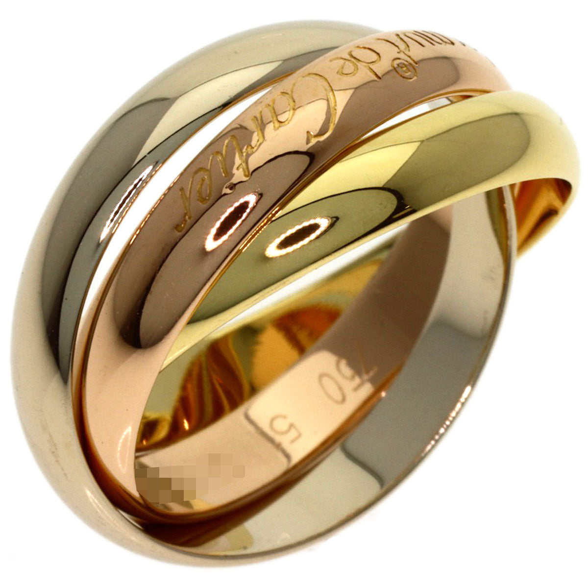 CARTIER Trinity #51 Ring K18 Yellow Gold K18 White GoldLadies [Used]