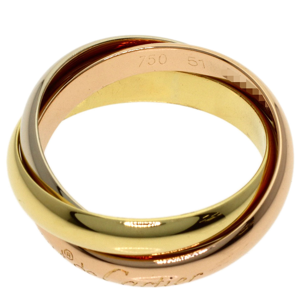 CARTIER Trinity #51 Ring K18 Yellow Gold K18 White GoldLadies [Used]