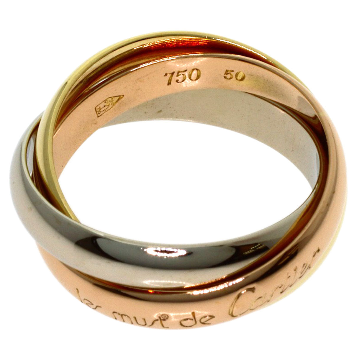 CARTIER Trinity #50 Ring K18 Yellow Gold K18 White GoldLadies [Used]