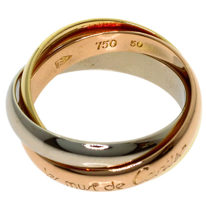 CARTIER Trinity #50 Ring K18 Yellow Gold K18 White GoldLadies [Used]