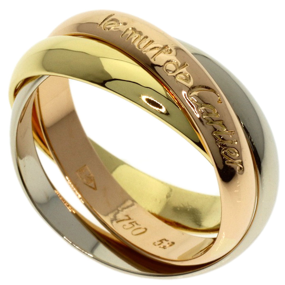 CARTIER Trinity #52 Ring K18 Yellow Gold K18 White GoldLadies [Used]