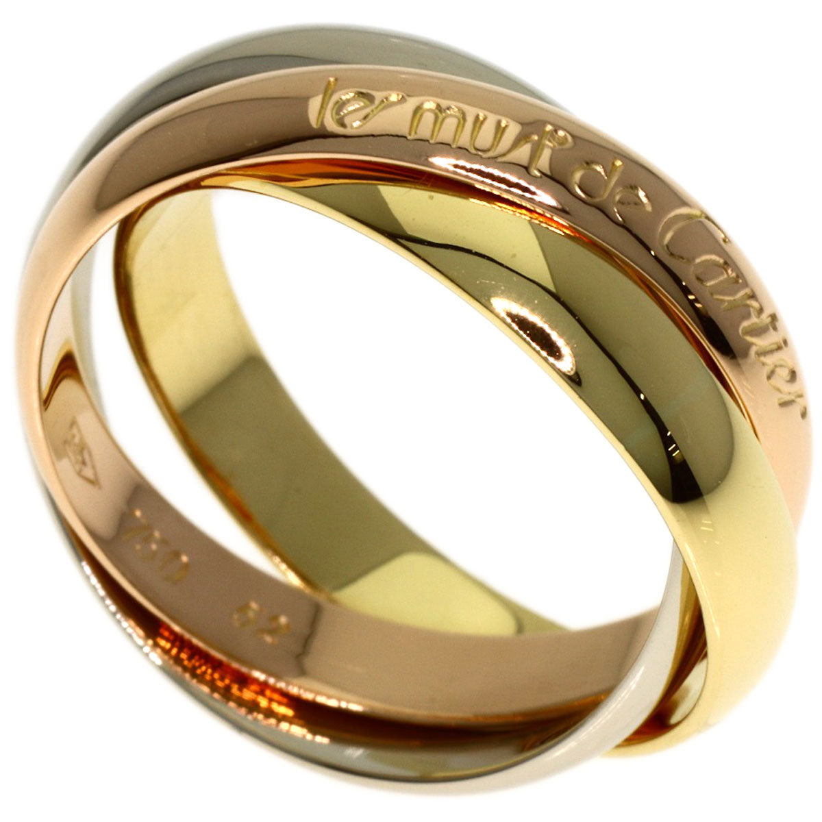 CARTIER Trinity MM #52 Ring K18 Yellow Gold K18 White GoldLadies [Used]