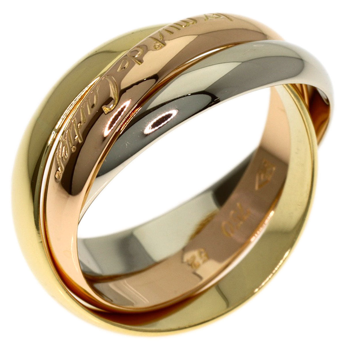 CARTIER Trinity MM #52 Ring K18 Yellow Gold K18 White GoldLadies [Used]