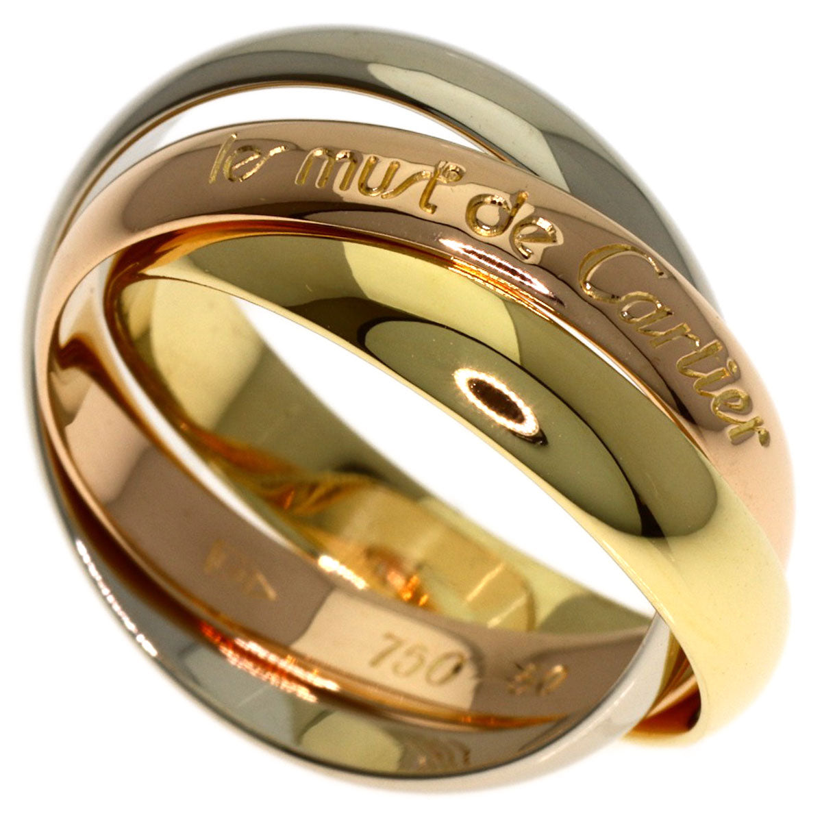 CARTIER Trinity #50 Ring K18 Yellow Gold K18 White GoldLadies [Used]