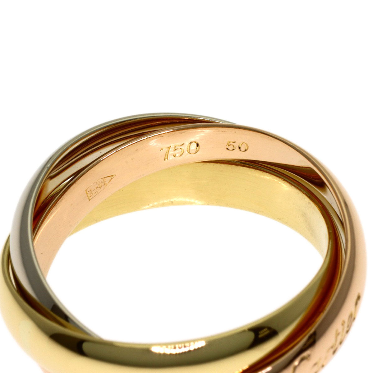 CARTIER Trinity #50 Ring K18 Yellow Gold K18 White GoldLadies [Used]