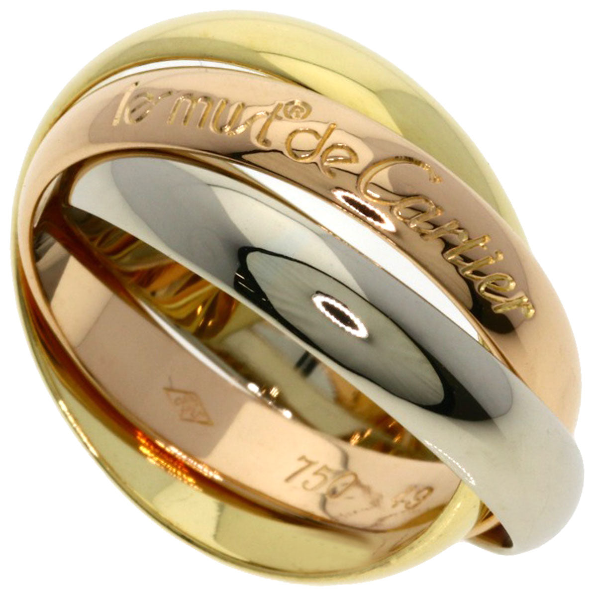 CARTIER Trinity #49 Ring K18 Yellow Gold 18K Pink GoldLadies [Used]
