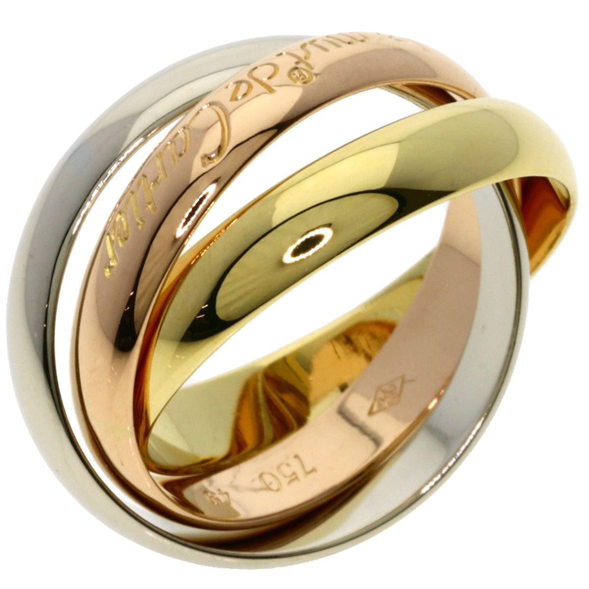 CARTIER Trinity #49 Ring K18 Yellow Gold 18K Pink GoldLadies [Used]
