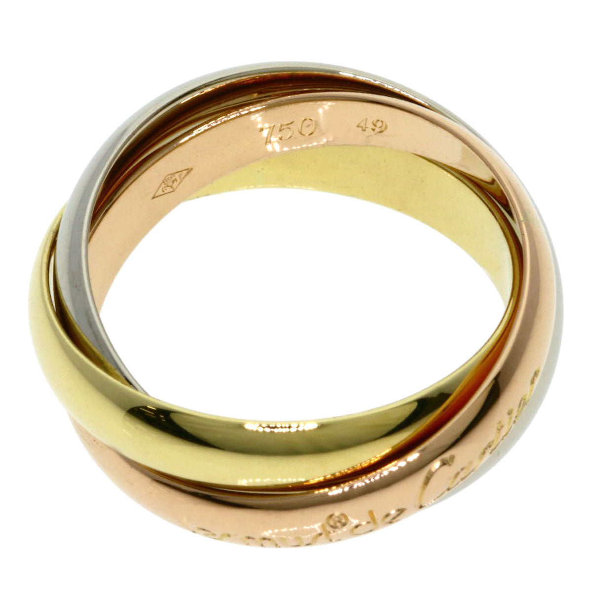 CARTIER Trinity #49 Ring K18 Yellow Gold 18K Pink GoldLadies [Used]