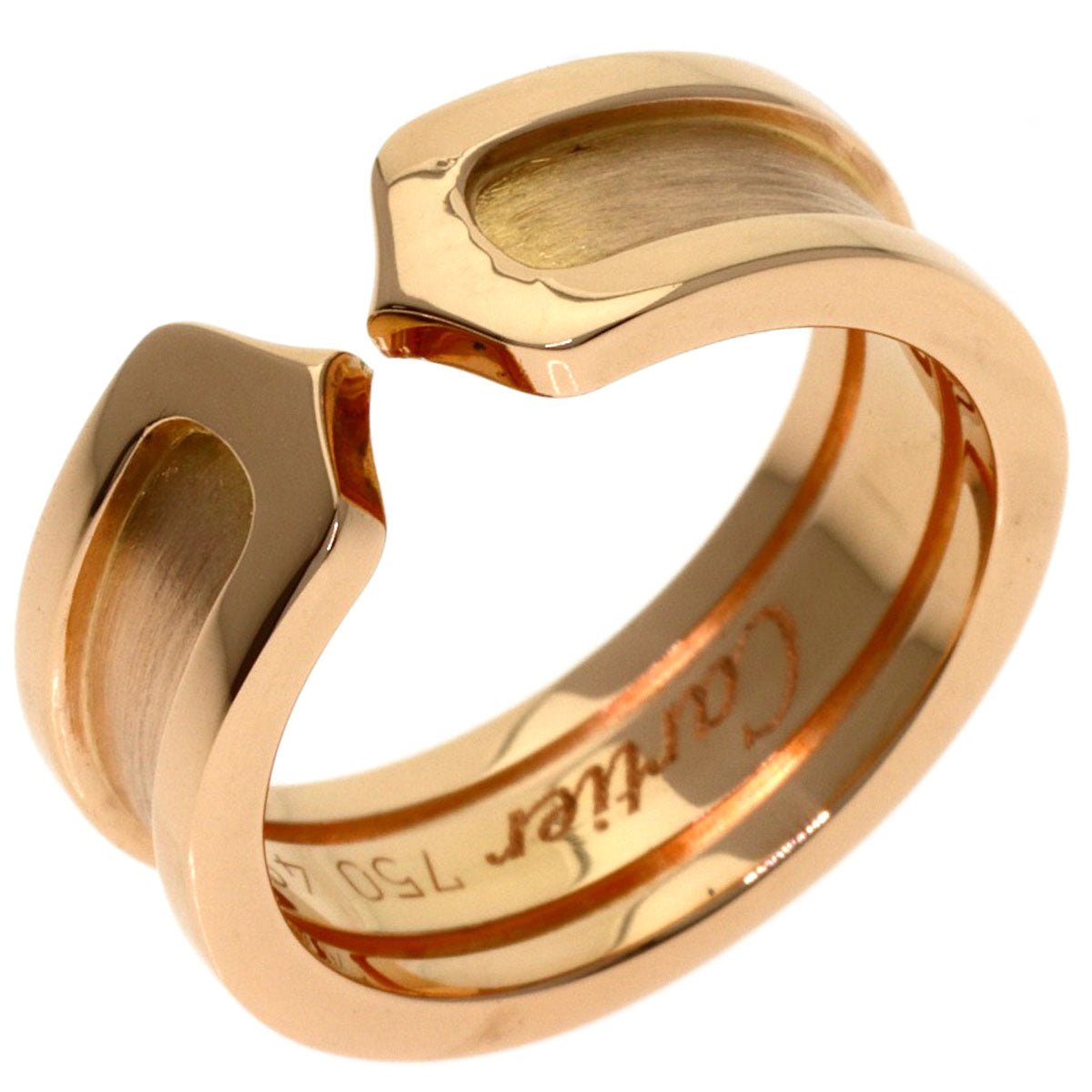CARTIER C2 Ring SM #49 Ring K18 Pink Gold Ladies [Used]