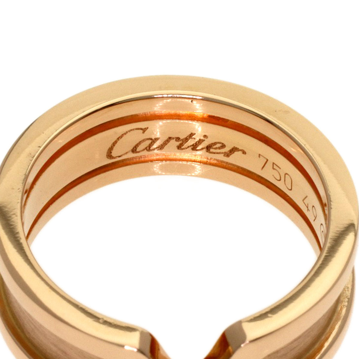 CARTIER C2 Ring SM #49 Ring K18 Pink Gold Ladies [Used]