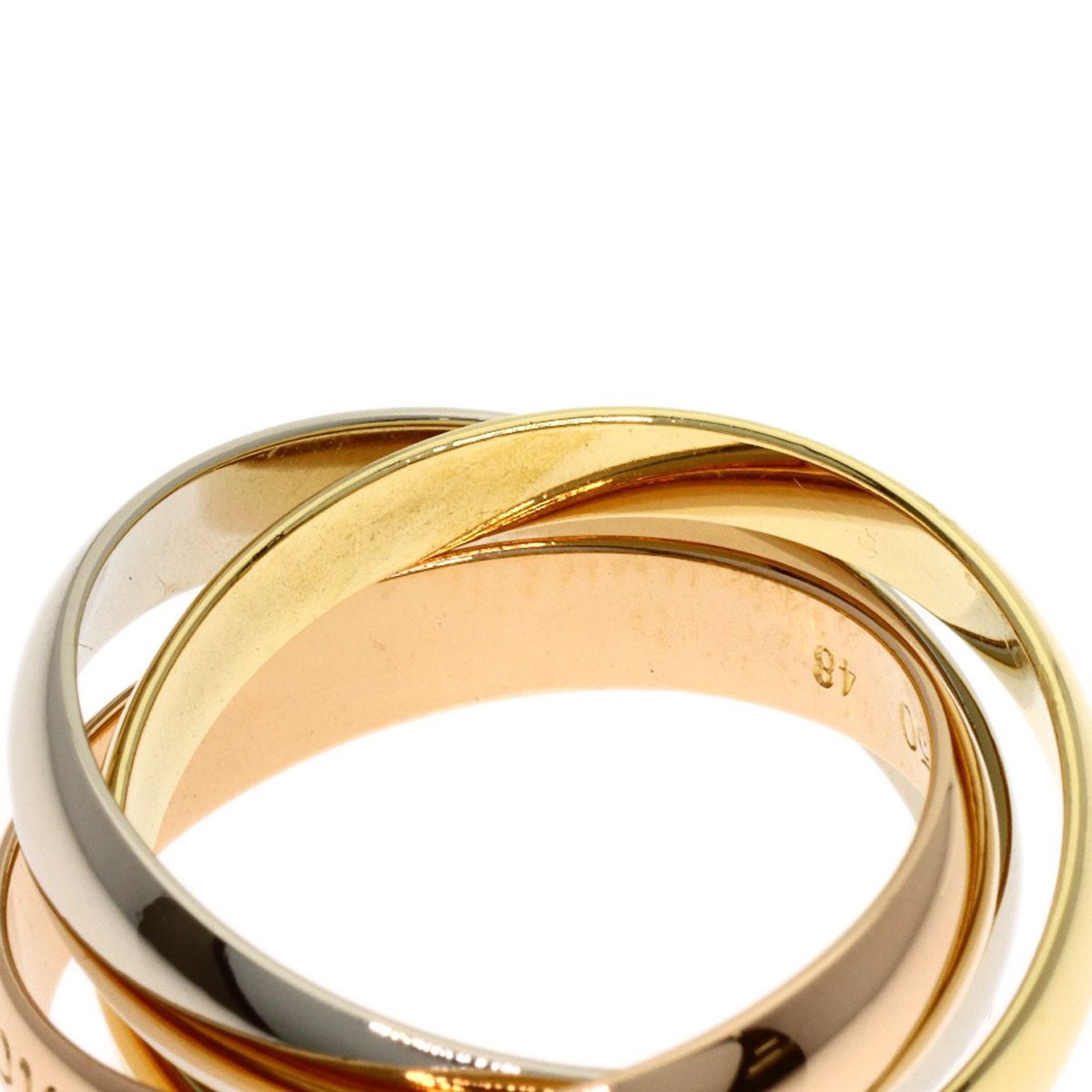 CARTIER Trinity #48 Ring K18 Yellow Gold 18K Pink GoldLadies [Used]