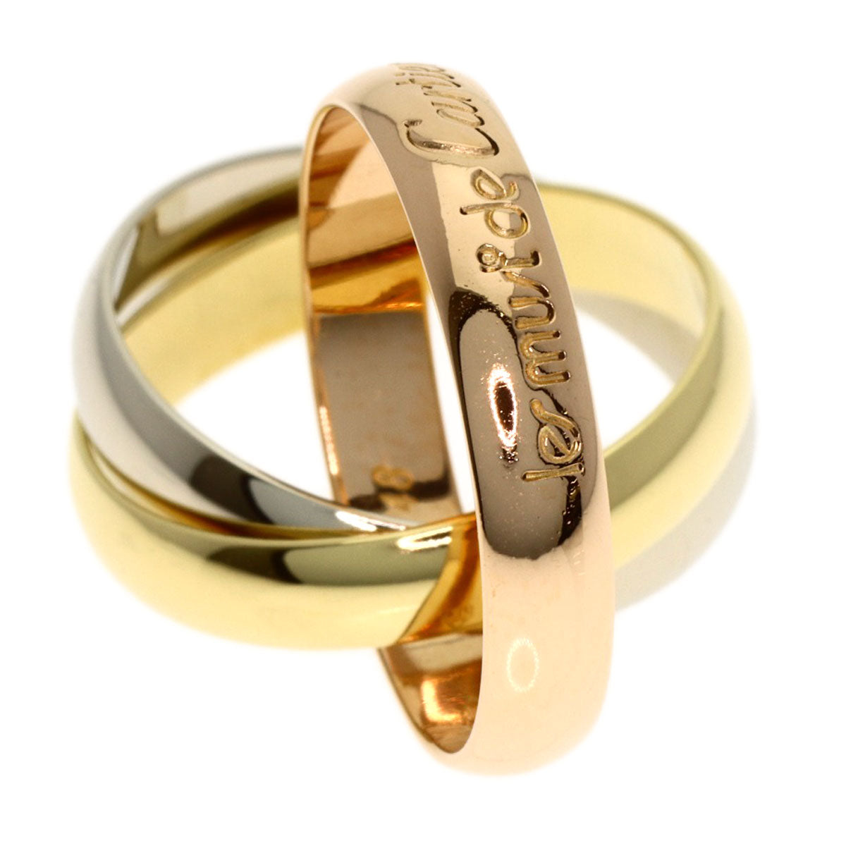CARTIER Trinity #48 Ring K18 Yellow Gold 18K Pink GoldLadies [Used]