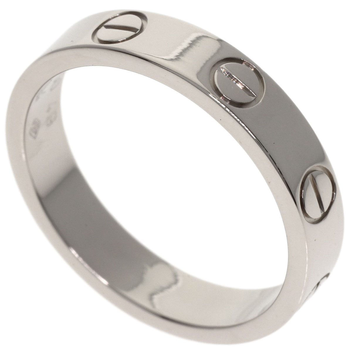 CARTIER love ring #49 Ring K18 White Gold Ladies [Used]