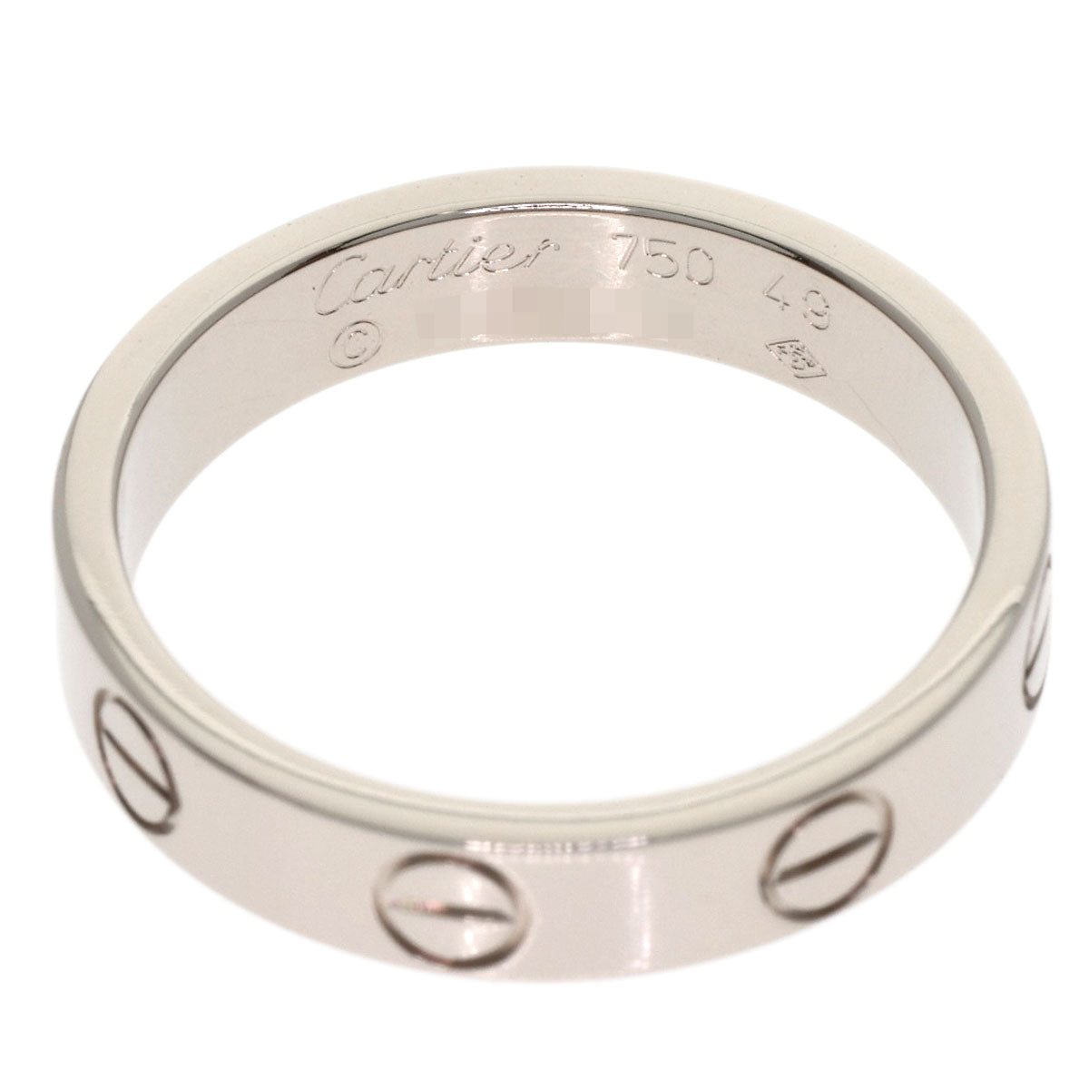 CARTIER love ring #49 Ring K18 White Gold Ladies [Used]