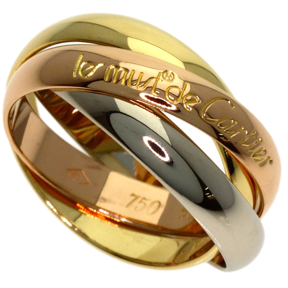 CARTIER Trinity #50 Ring K18 Yellow Gold K18 White GoldLadies [Used]
