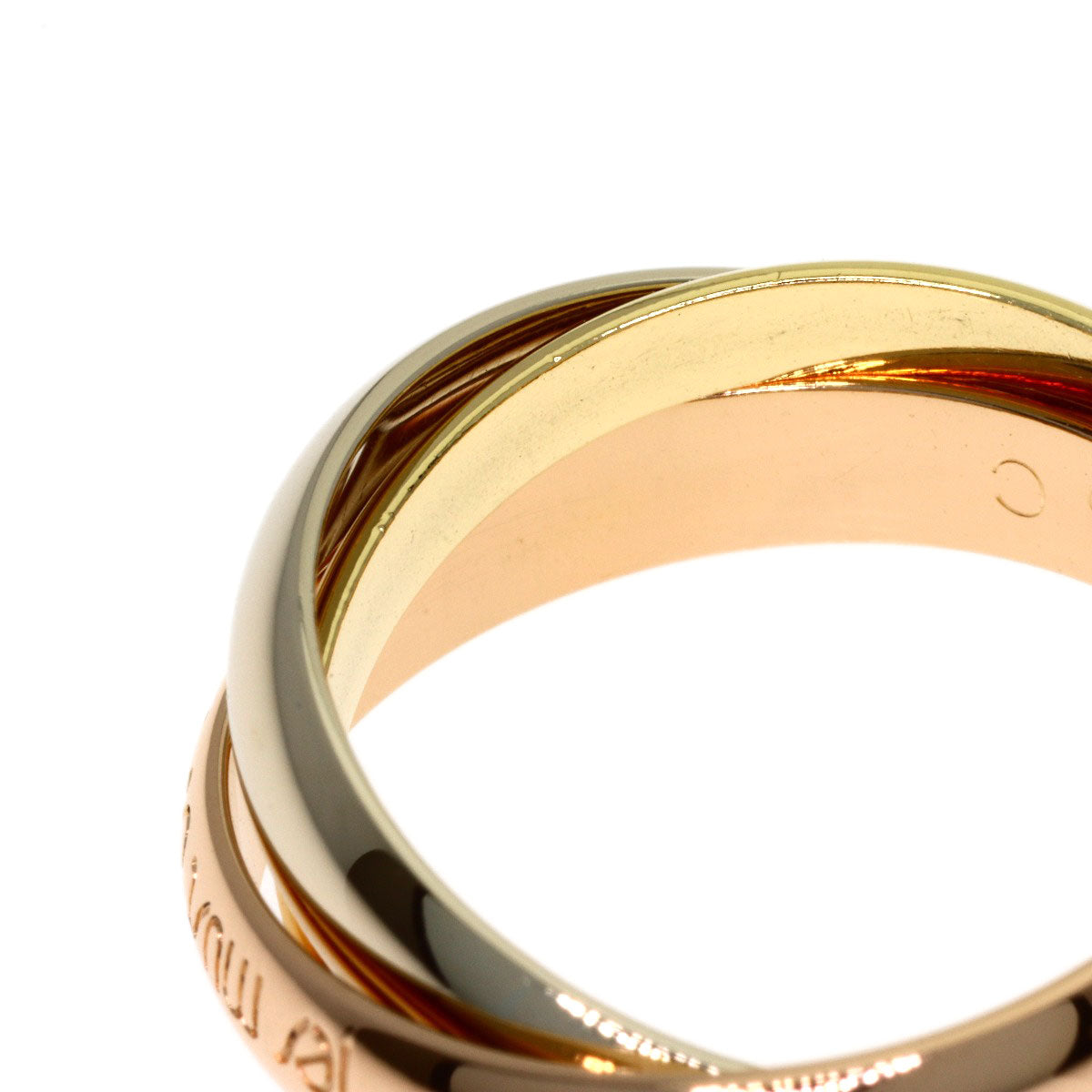 CARTIER Trinity #48 Ring K18 Yellow Gold 18K Pink GoldLadies [Used]