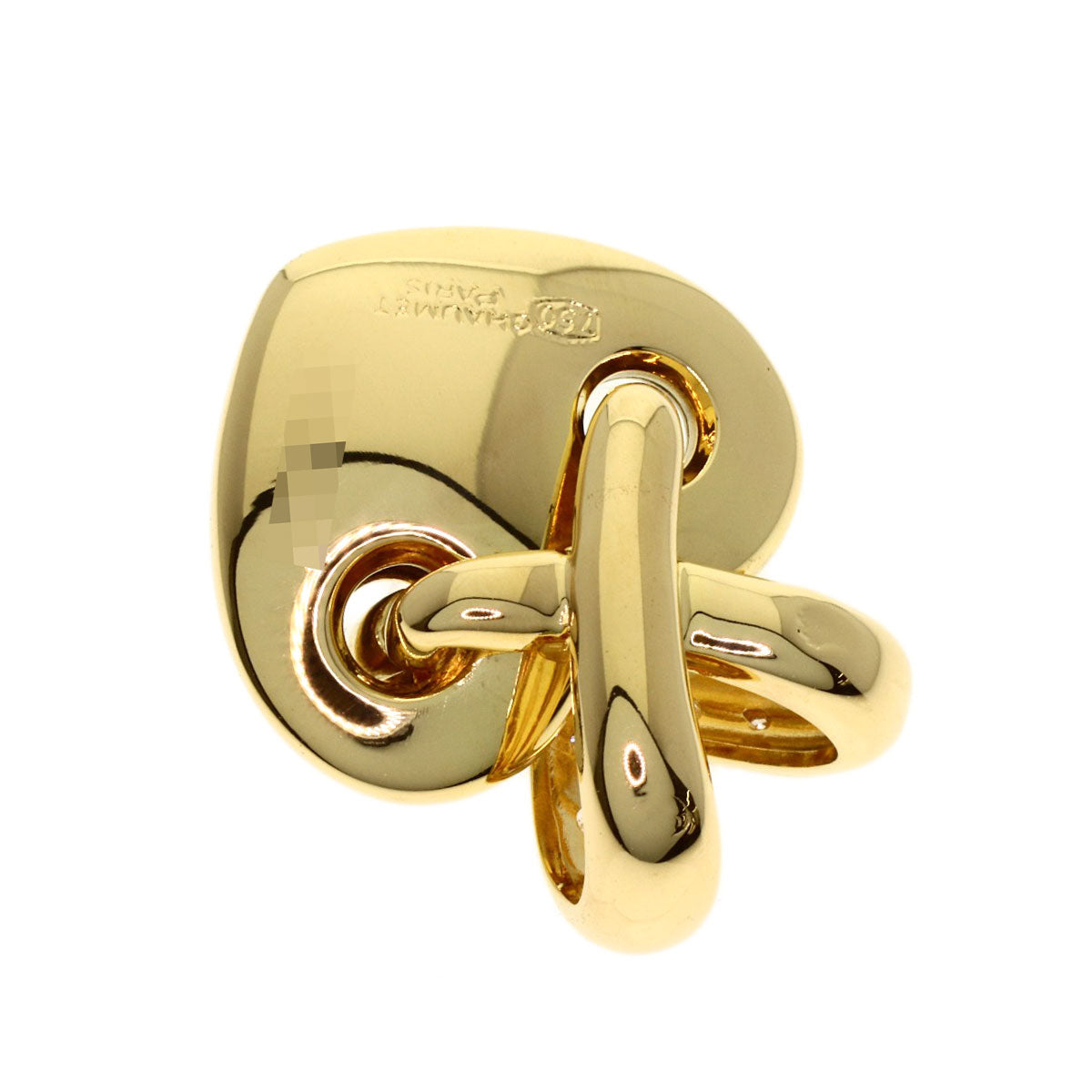 Chaumet Lien Cross Heart Diamond Pendant top K18 Yellow Gold Ladies [Used]