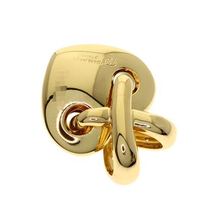 Chaumet Lien Cross Heart Diamond Pendant top K18 Yellow Gold Ladies [Used]