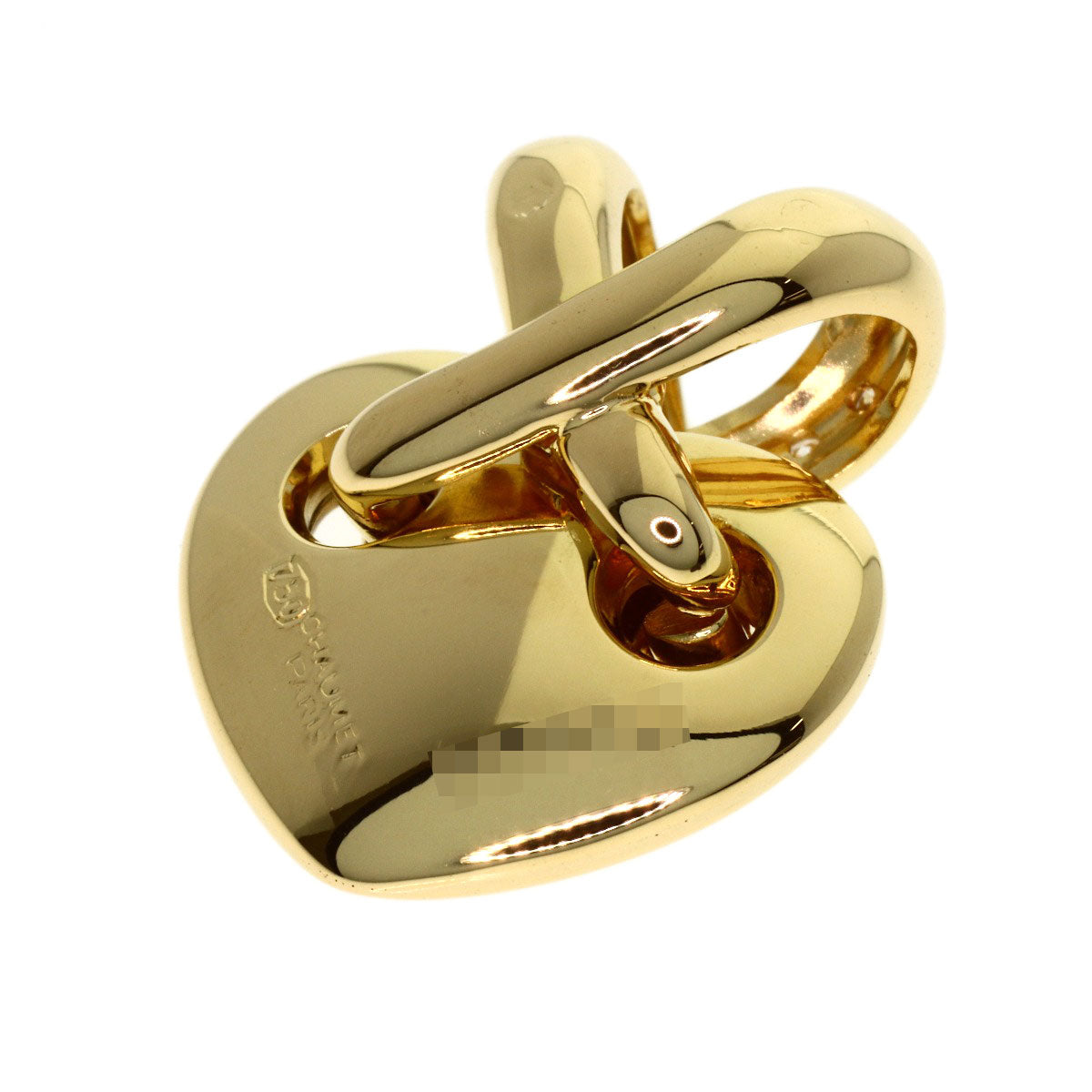 Chaumet Lien Cross Heart Diamond Pendant top K18 Yellow Gold Ladies [Used]