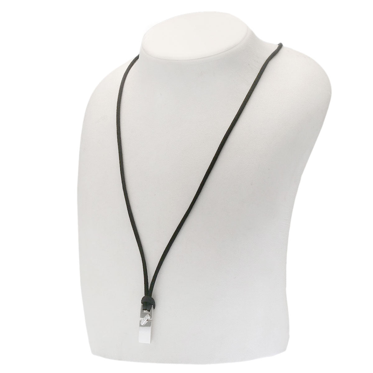 Chaumet Lian Cross Stitch Diamond Necklace K18 White Gold Ladies [Used]