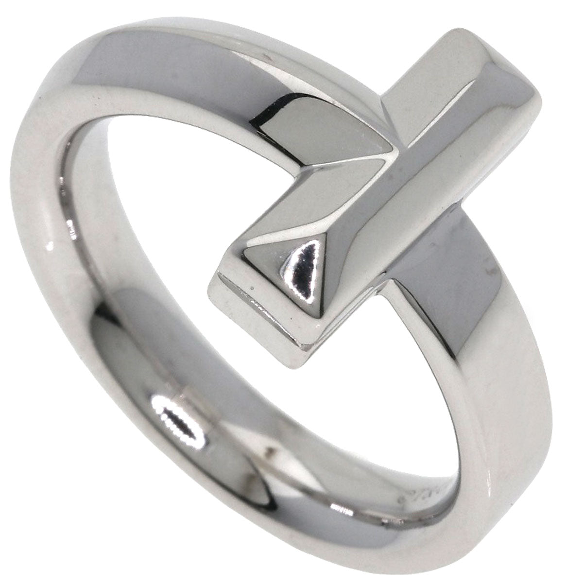 TIFFANY&Co. T one wide Ring K18 White Gold Ladies [Used]