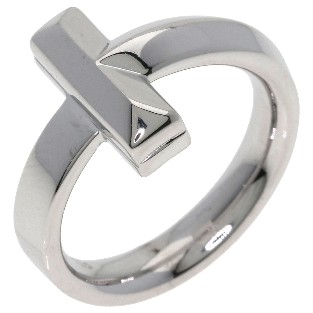 TIFFANY&Co. T one wide Ring K18 White Gold Ladies [Used]