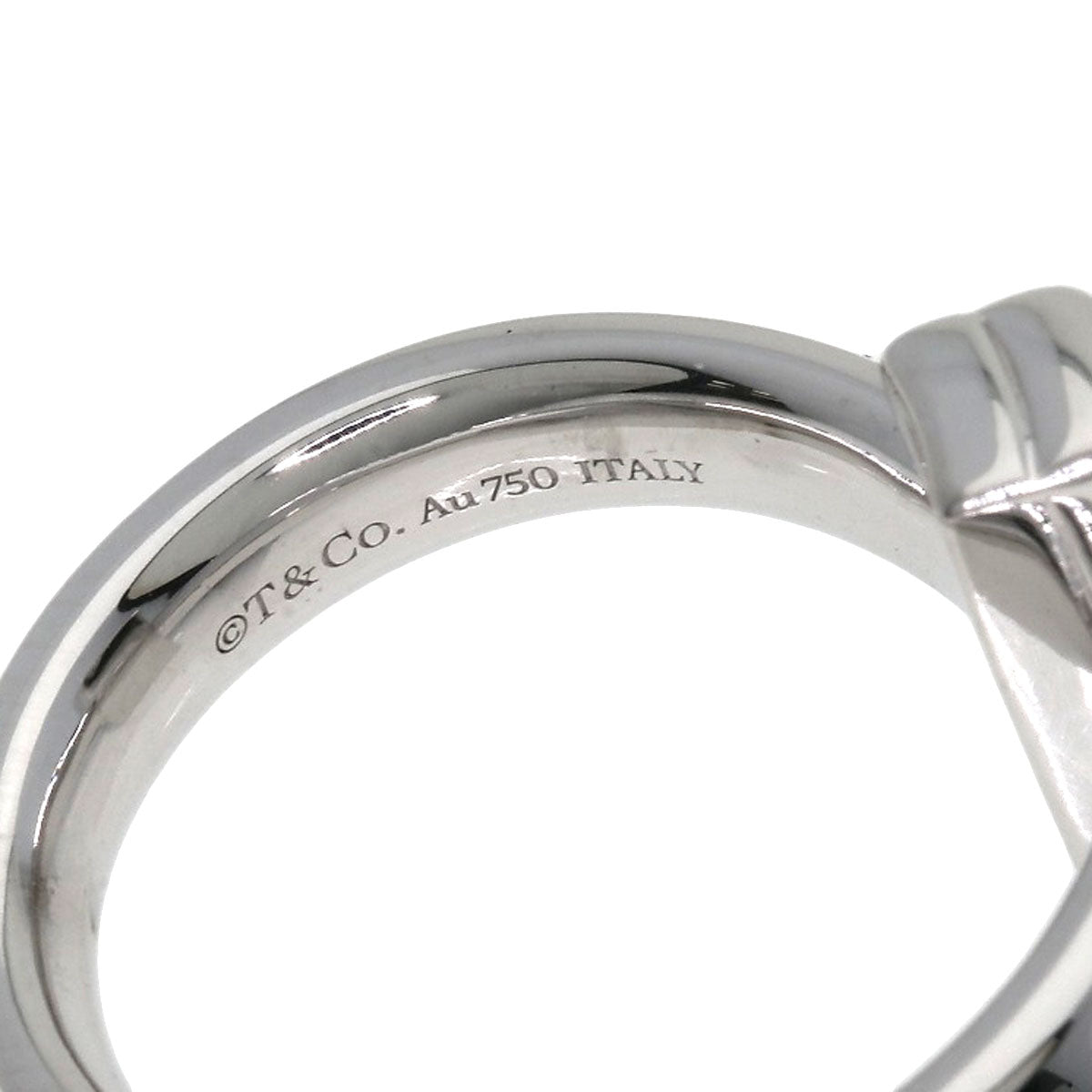 TIFFANY&Co. T one wide Ring K18 White Gold Ladies [Used]